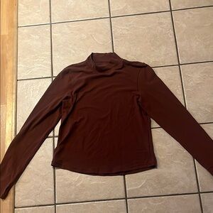 Aerie Long Sleeve Top in Rich Brown